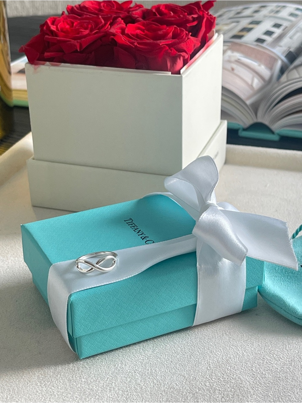 Tiffany & Co. Infinity Ring Sterling Silver Size 6